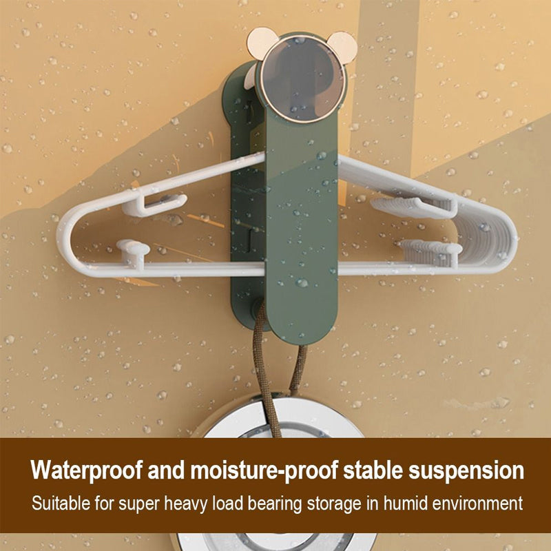 Durable hanger organizer for wall, enhances closet organization and clothing management.