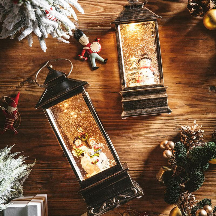 Color changing LED Christmas glitter candle with Santa Claus, perfect holiday decoration