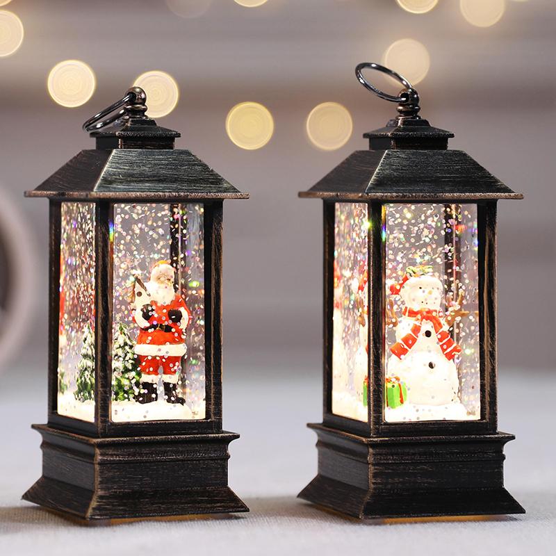 Christmas LED glitter candle, ambient lighting for festive holiday decoration