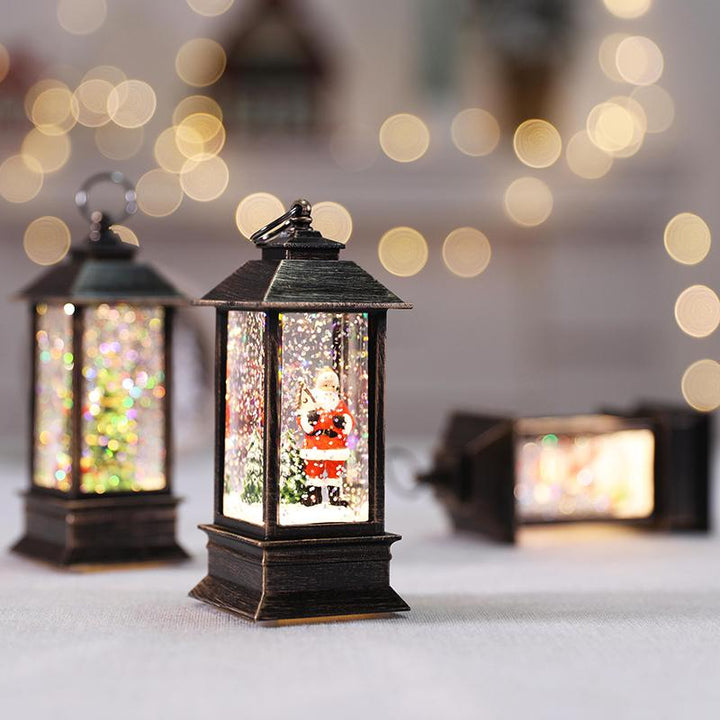 Glowing Santa LED glitter candle, perfect for a cozy Christmas holiday evening