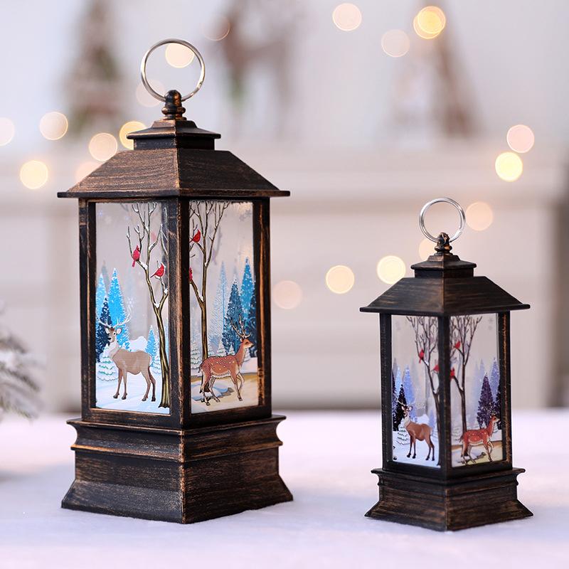 Elegant elk LED glitter candle, creating a warm glow for the Christmas season