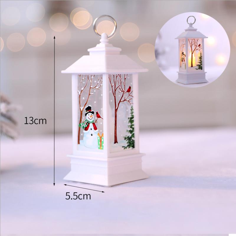 Santa Claus LED glitter candle light in an elegant Christmas holiday setting