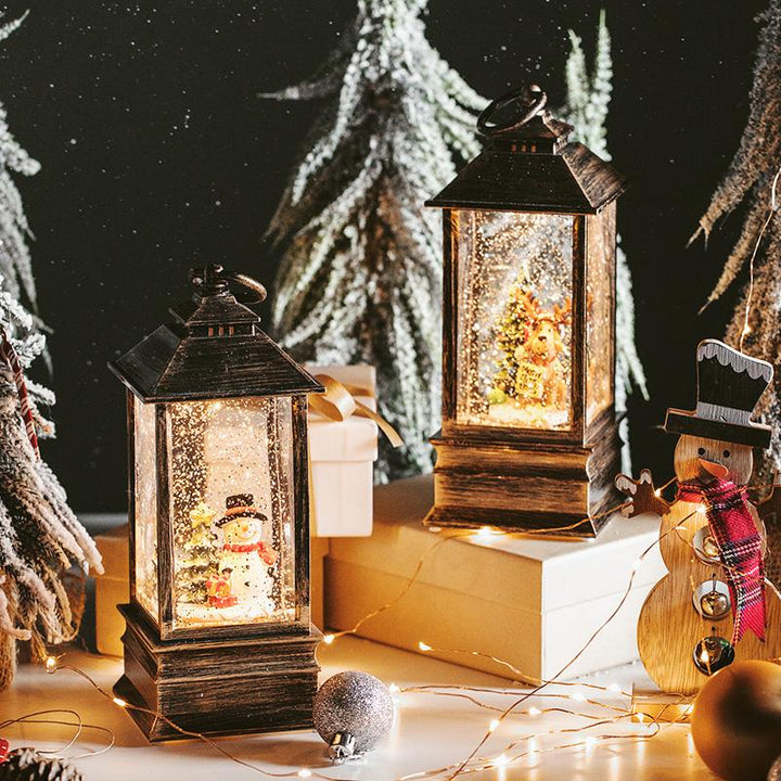 Elk LED glitter Christmas candle, adding a festive touch to holiday decorations