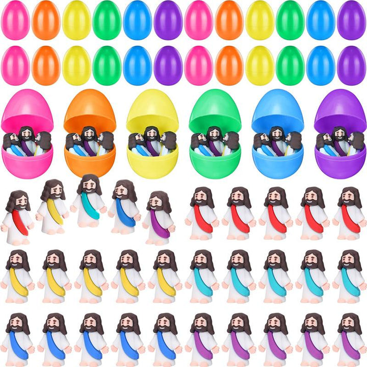 Child-friendly prefilled Easter eggs, offering a wonderful assortment of toys & stickers