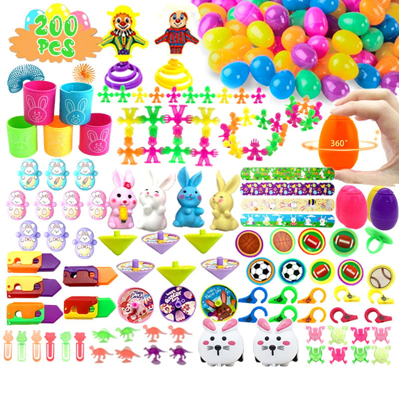 Vibrant selection of prefilled Easter eggs, a sure hit for any kids' party or egg hunt event