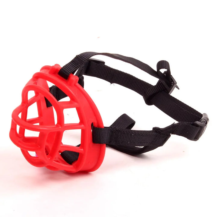Durable silicone dog muzzle for barking and biting prevention. Adjustable straps ensure a secure, comfy fit.