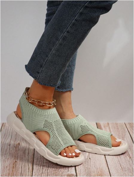 Women's comfortable platform walking sandals, ideal slip-on summer footwear.