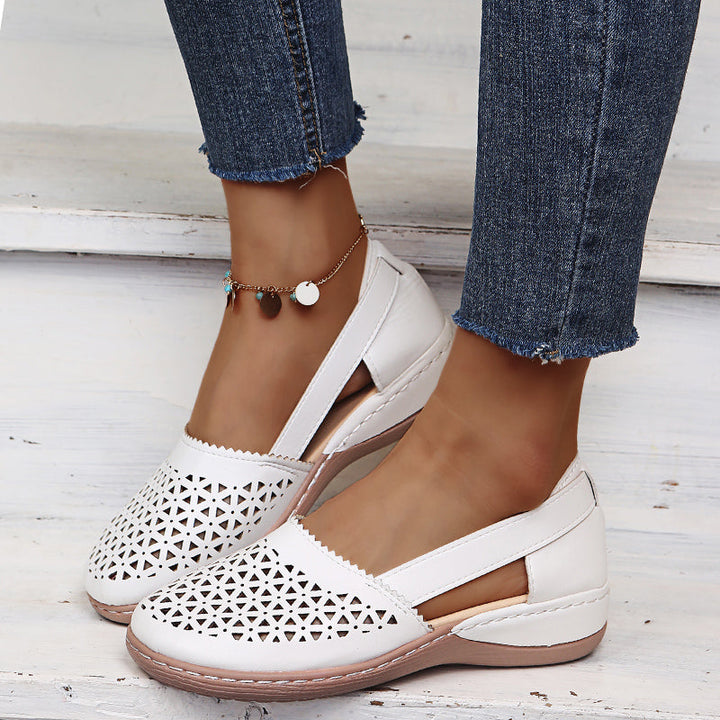Fashionable women's espadrilles, easy slip-on summer shoes. Comfortable footwear for warm weather & casual style.