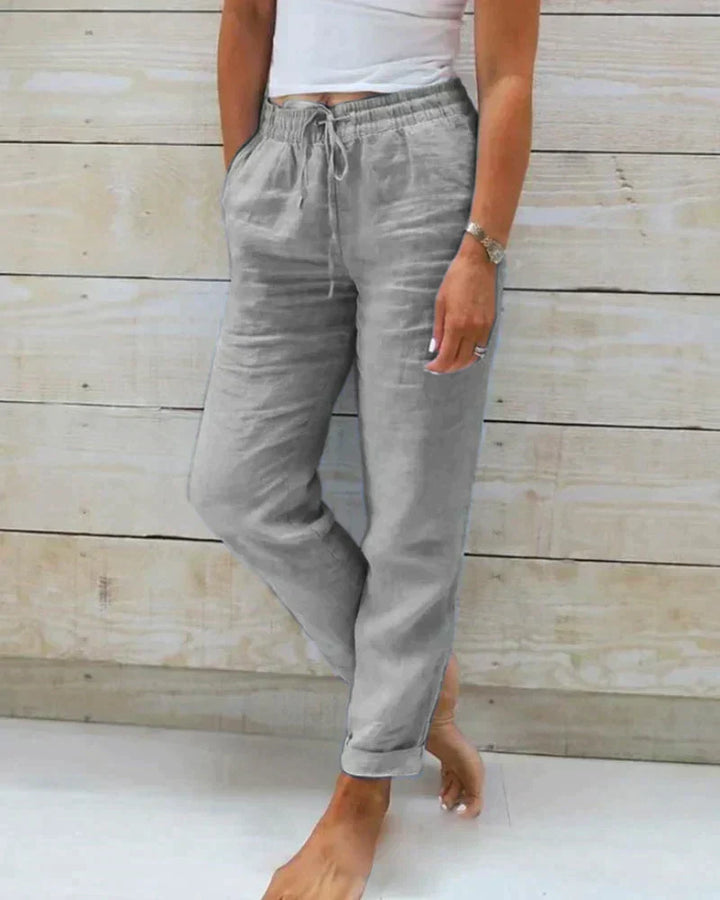Comfortable women's wide leg pants for a relaxed fit, perfect for versatile spring & summer casual wear.
