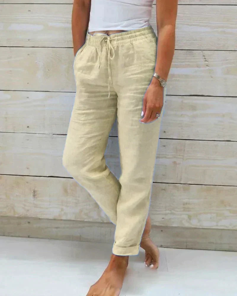 Stylish women's wide leg casual pants with a comfortable, relaxed fit, perfect for versatile spring & summer style.
