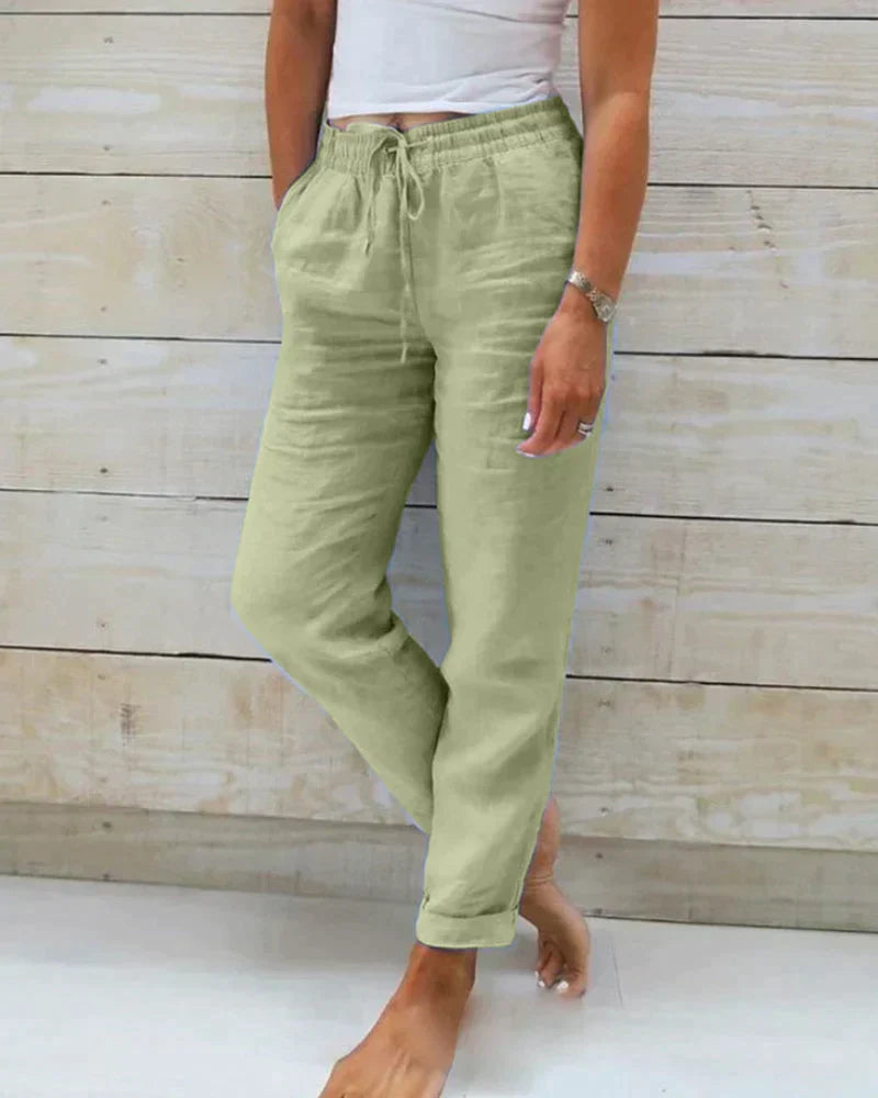Relaxed fit women's wide leg pants, super comfortable & flowy, suitable for casual spring and summer everyday wear.