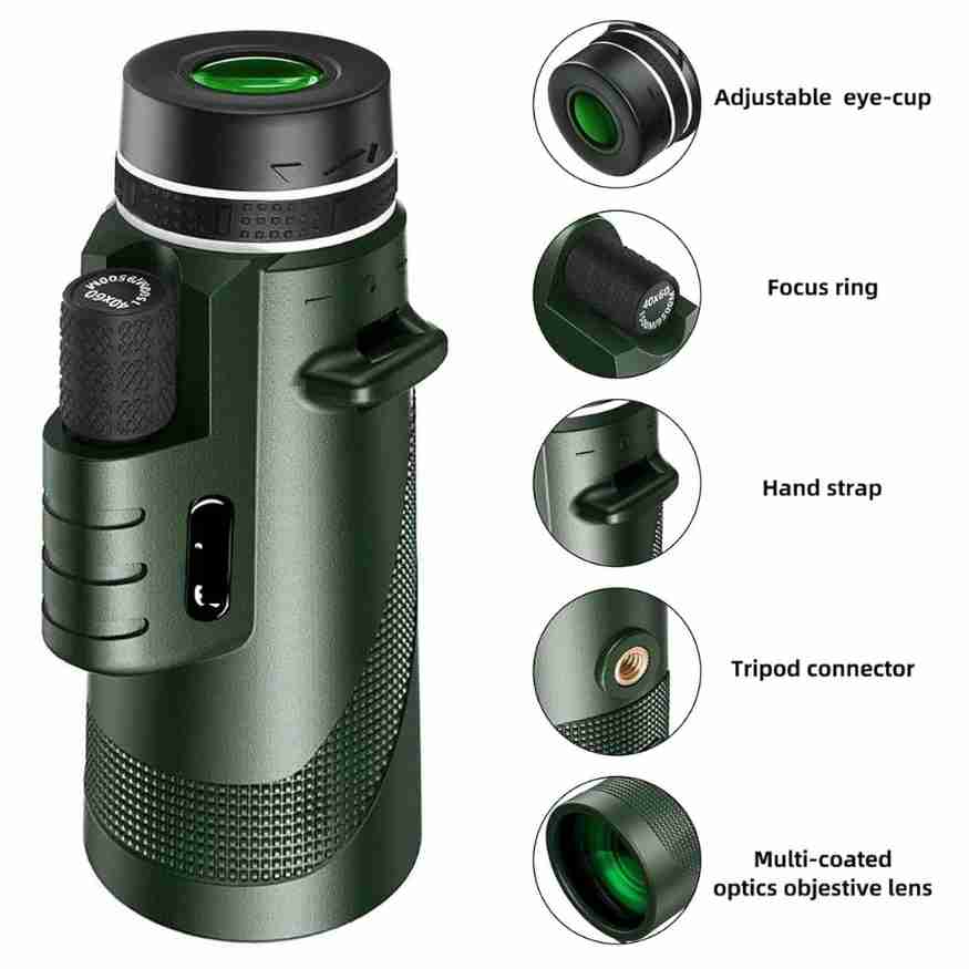 Durable, portable 600x monocular for hikers, birdwatchers, and nature lovers seeking clear, zoomed views.