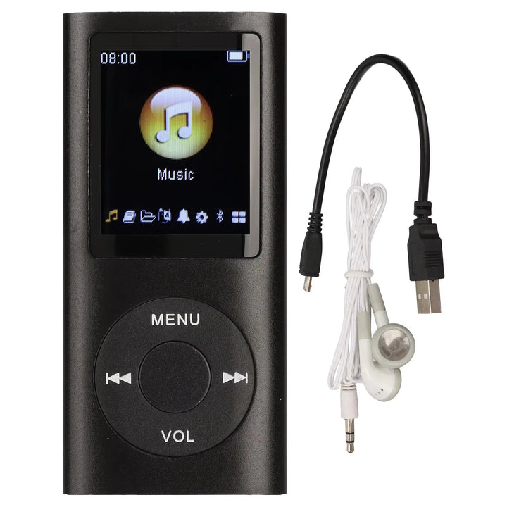Digital MP3 player with crisp 1.8" LCD screen for video playback and clear navigation.