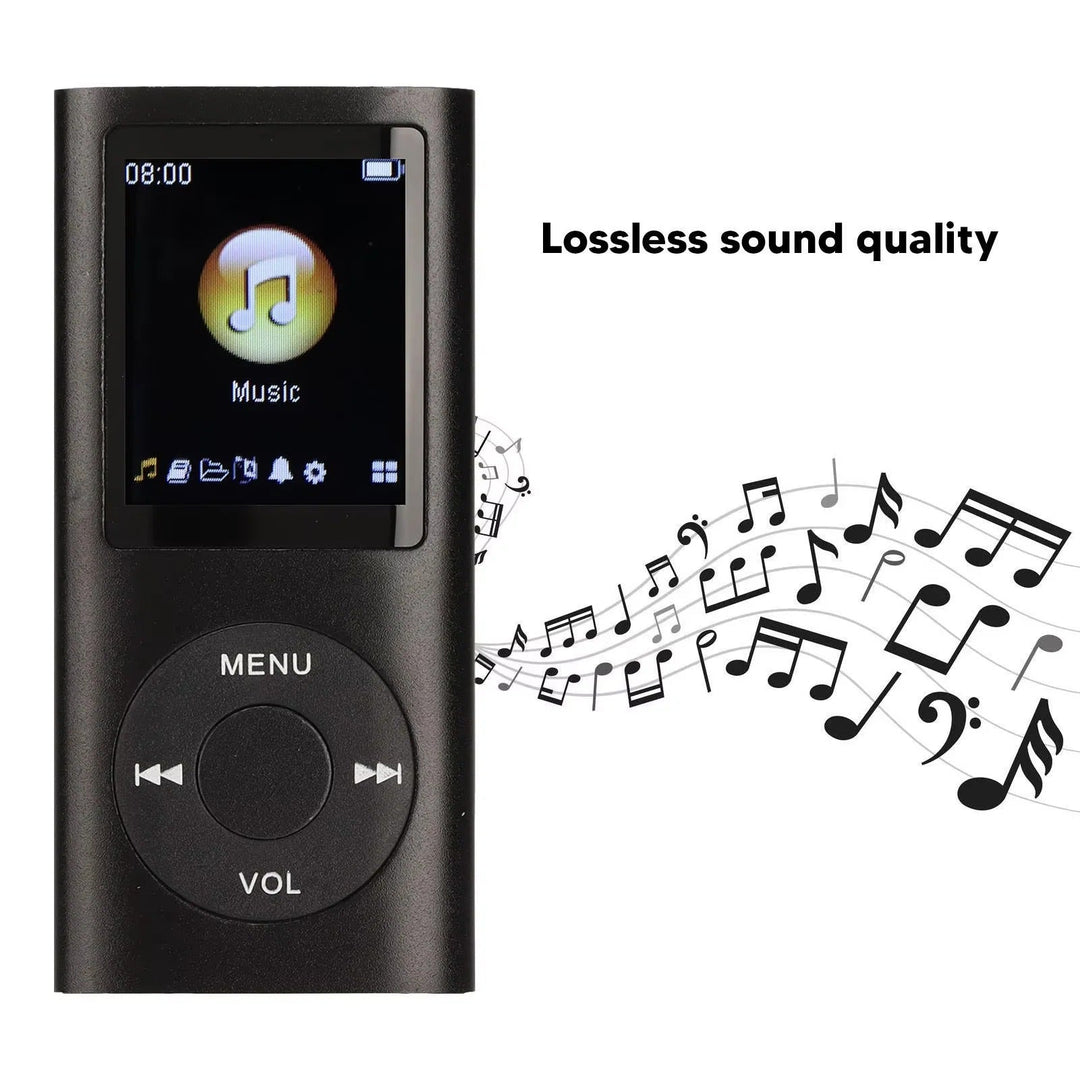 Rechargeable portable music device, compact MP3 player, 1.8" LCD screen, lossless digital audio & video.
