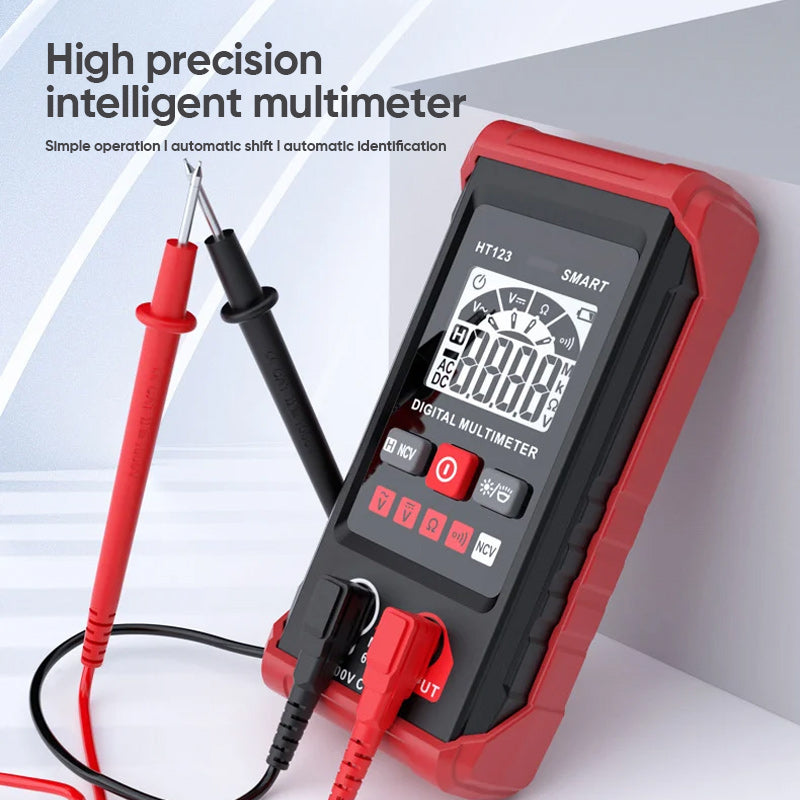 Illustrative diagram showing digital multimeter use for testing household electrical circuits