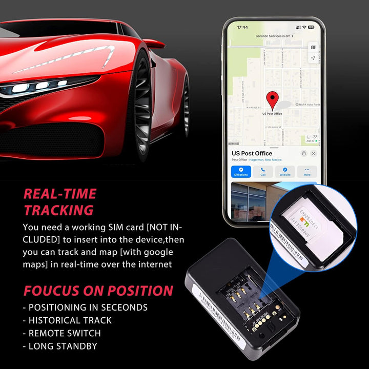 Discreet magnetic GPS tracker for cars, providing reliable auto security & asset protection.