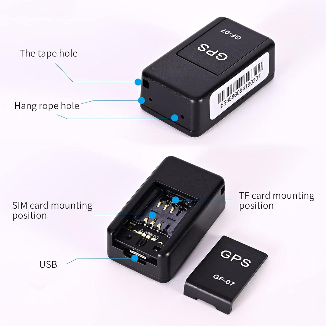 GPS vehicle security tracker in a car, showing its easy installation for anti-theft protection.