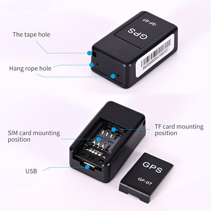GPS vehicle security tracker in a car, showing its easy installation for anti-theft protection.