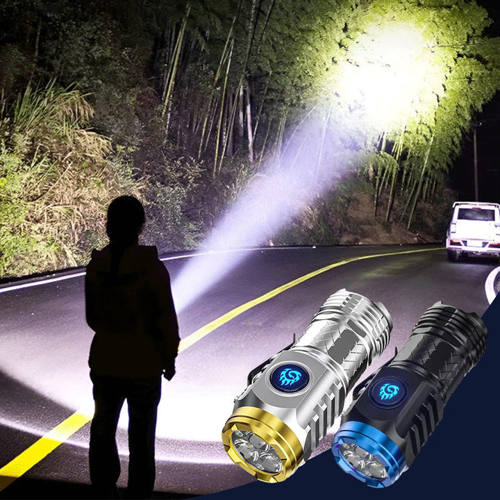 Mini LED flashlight featuring Type-C charging for convenient portability and emergency use