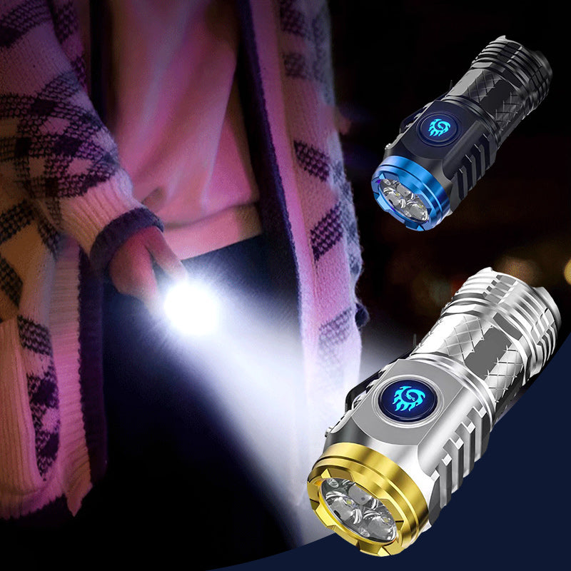Small LED flashlight showcasing its multi-mode functionality for diverse tasks