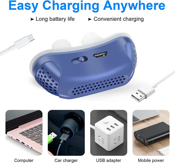 Discreet, portable maskless nasal CPAP machine for travel & home. Ideal anti-snoring & sleep apnea solution.