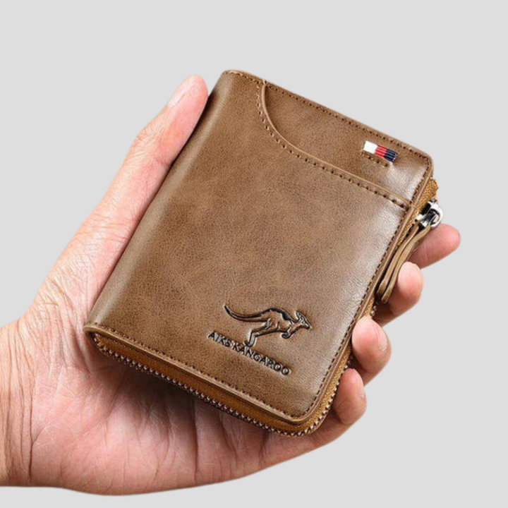 Stylish men's travel wallet with advanced anti-theft RFID blocking for ultimate security & peace of mind.