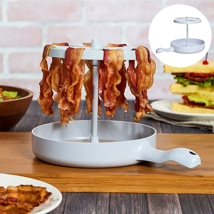 Hands placing food into a microwave grill, illustrating the ease of use for quick food preparation.