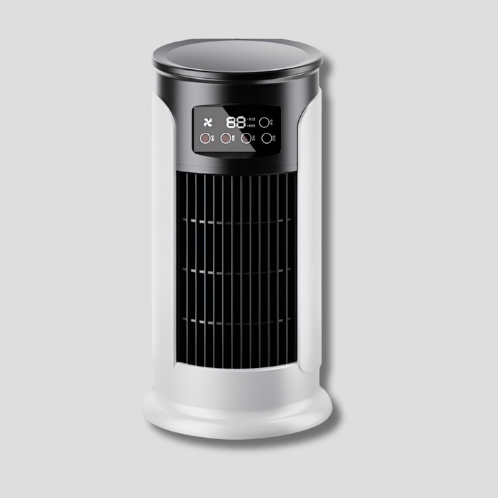 Compact portable electric air conditioner for desktop, personal cooling, and office comfort.