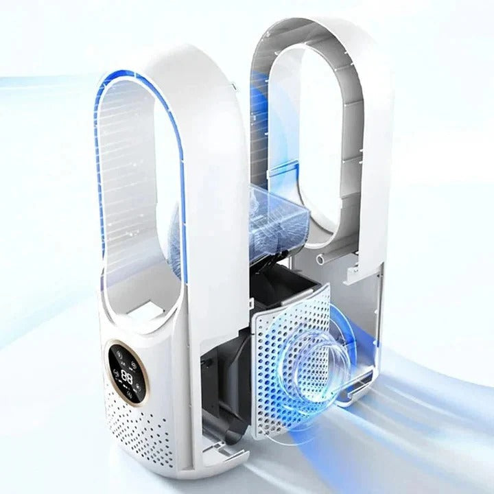 Bladeless quiet portable AC for safe, gentle, and efficient personal indoor cooling.