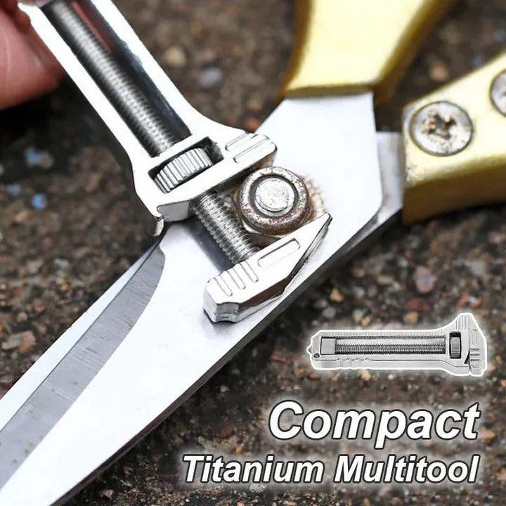 Portable titanium wrench multitool, perfect utility gadget for quick fixes and everyday carry