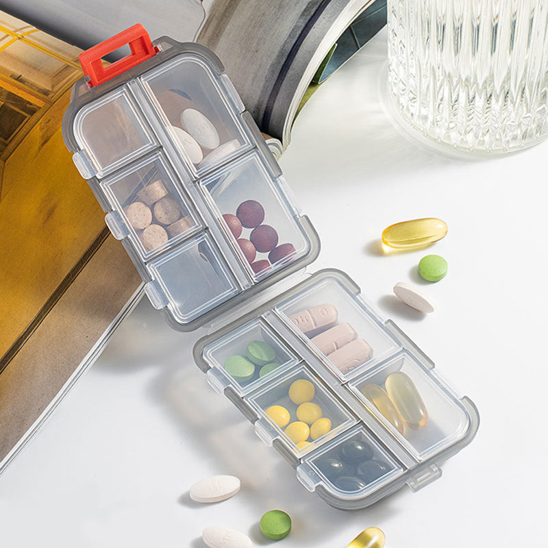 Health management travel accessory: compact pill organizer with 161 labels.
