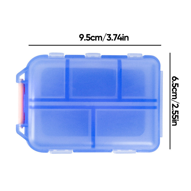 Travel pill organizer with 161 labels, a compact and waterproof solution for daily doses.