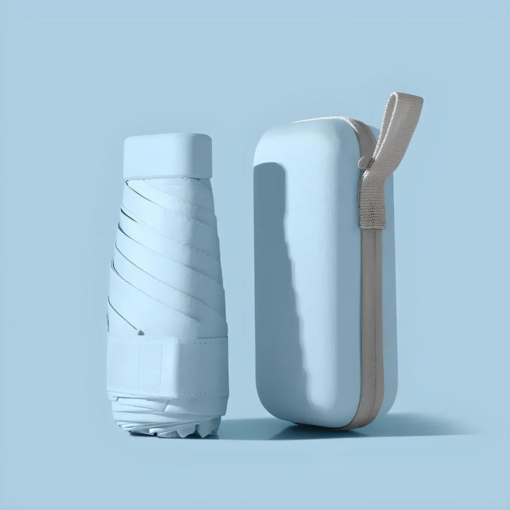 Compact travel umbrella offering UV protection and windproof durability for daily use.