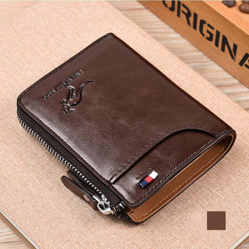 RFID secure card holder wallet, a durable and compact travel accessory in modern PU leather.