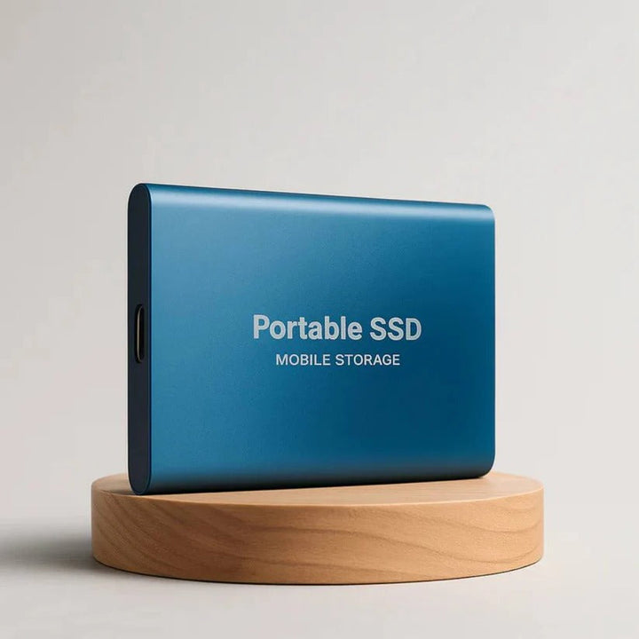 High-speed portable USB-C external SSD expands PC & Mac storage. Ideal for fast data transfer, gaming, digital files.