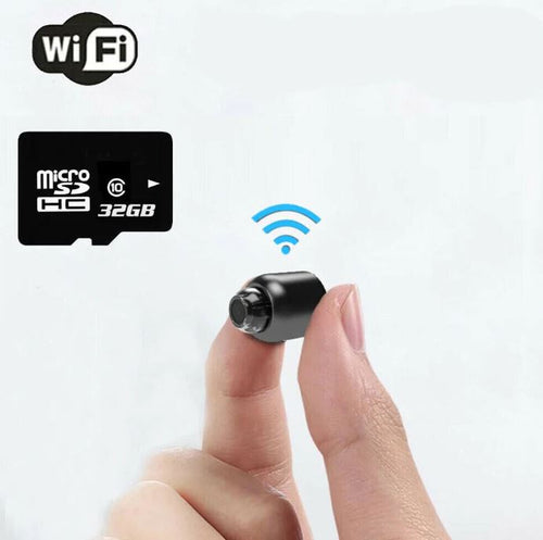 Wireless 1080P security camera with WiFi connectivity, night vision & audio for easy smart home surveillance.