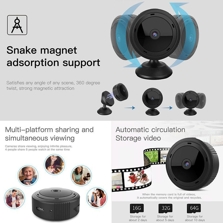Tavvitaimp15 WiFi surveillance camera featuring night vision, motion alerts & remote access.