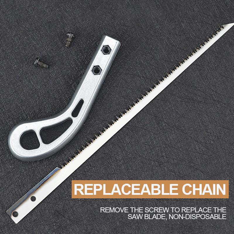 Set including the compact woodworking saw and an extra replacement blade for convenience
