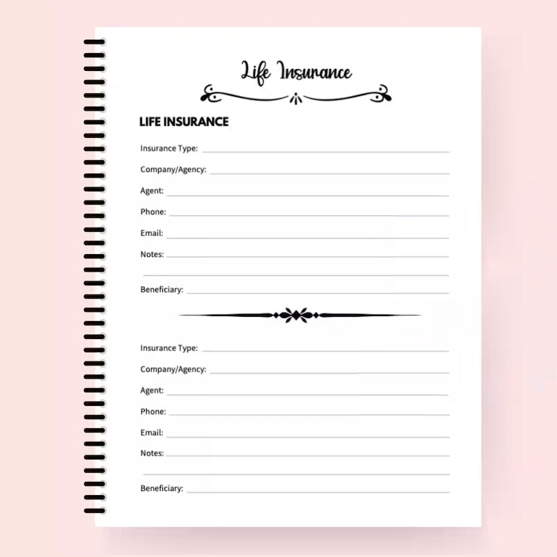 End-of-Life Planner displayed on a wooden desk with a cup of tea, emphasizing personal reflection.