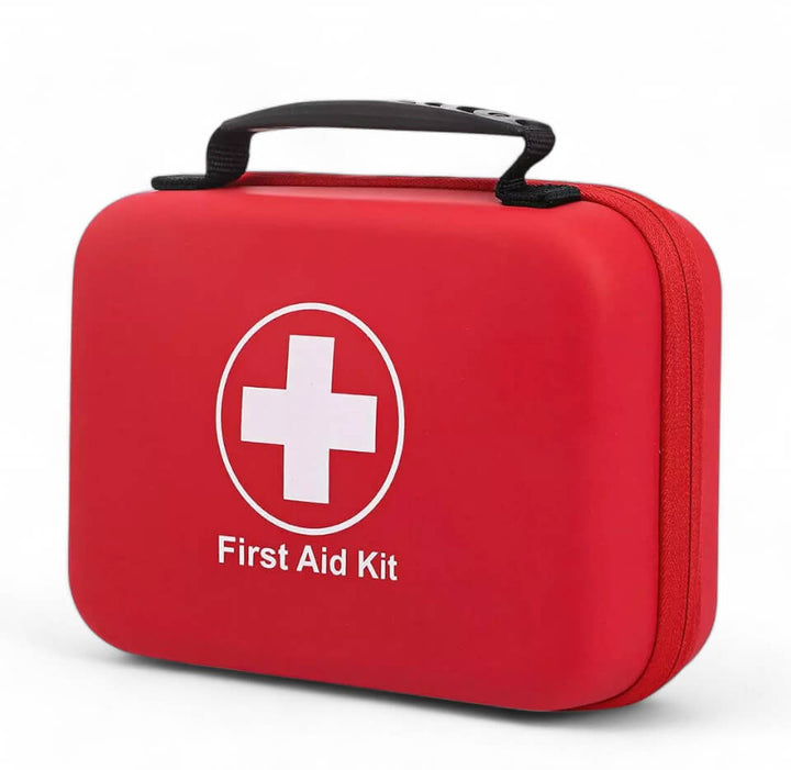 Emergency first aid kit for home safety & disaster preparedness. Essential medical supplies for any unexpected event.