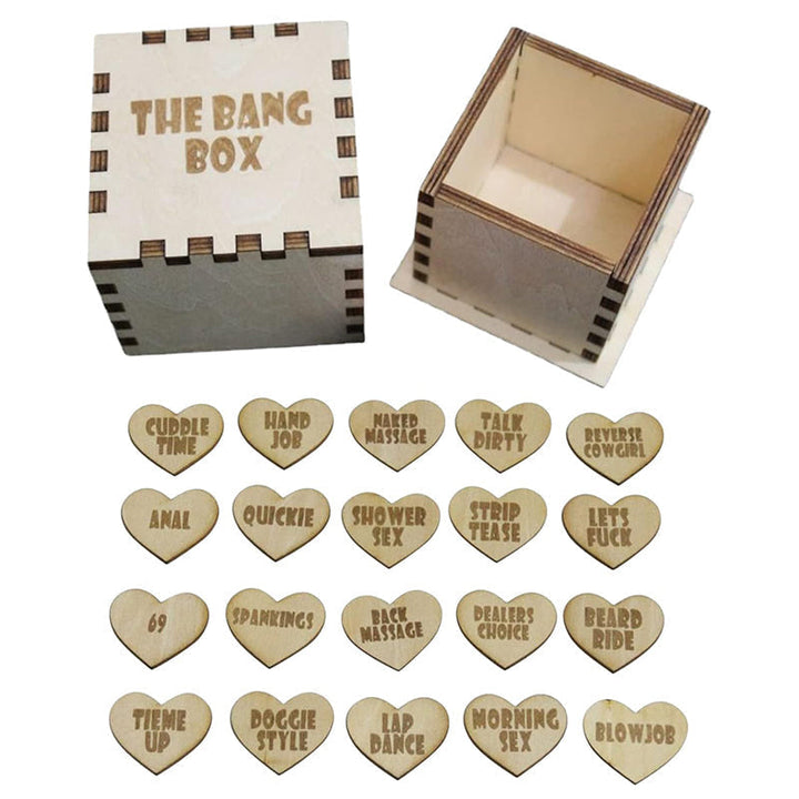 Couples Fun Date Night Activity Tokens & Box Set, a charming and unique wooden gift