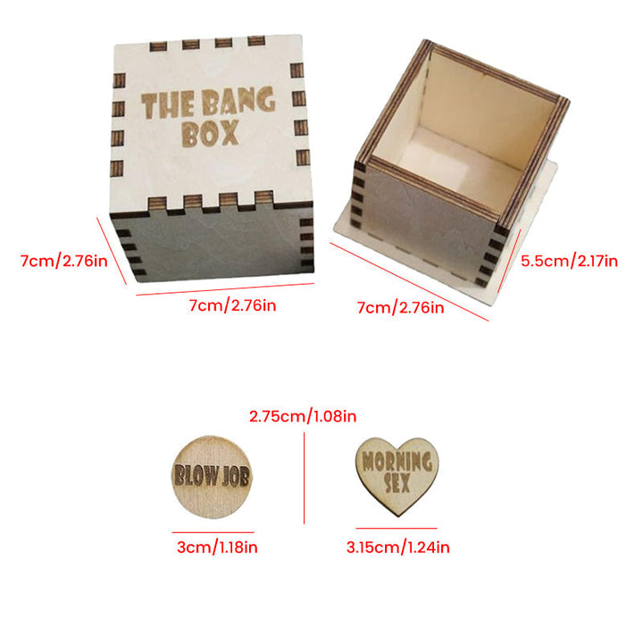 Wooden tokens for date night activities, a fun and engaging gift for couples in a relationship