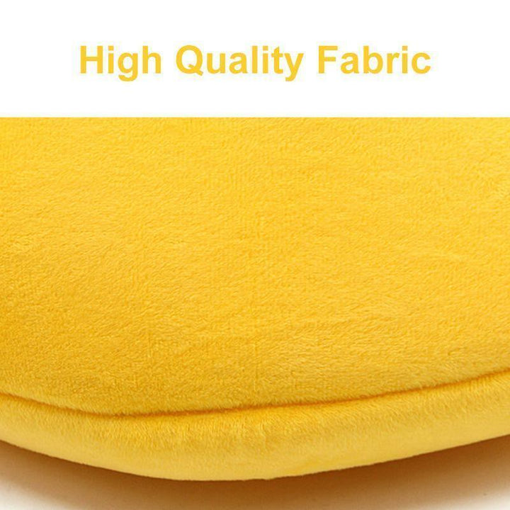 Warm pet bed: yellow banana design, plush interior for cozy small pets