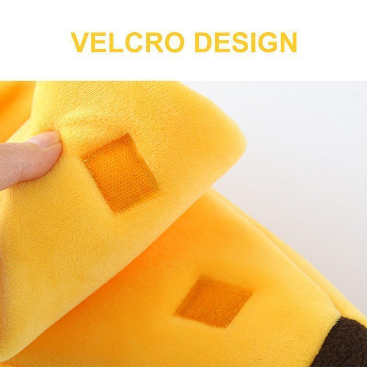 Small pet bed: plush banana design, cozy and comfortable for feline & canine