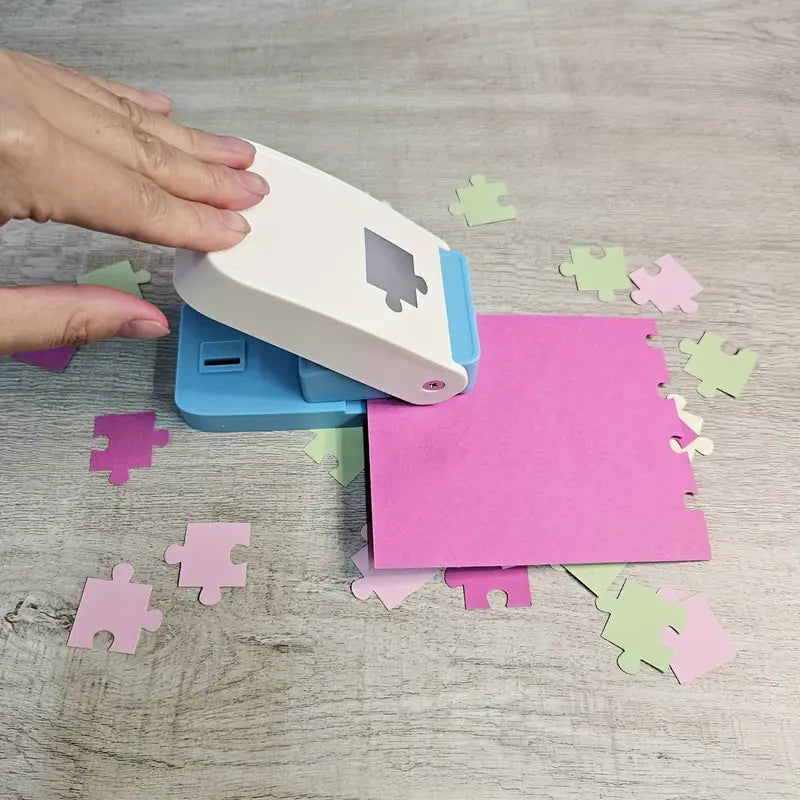 Jigsaw Puzzle Punch Tool, an essential crafting tool for hobbyists and creative project makers