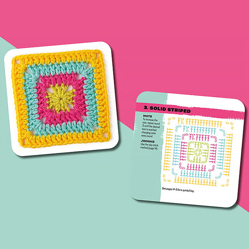 Gift-ready crochet blocking board & knitting hook card set, perfect for any crafting enthusiast