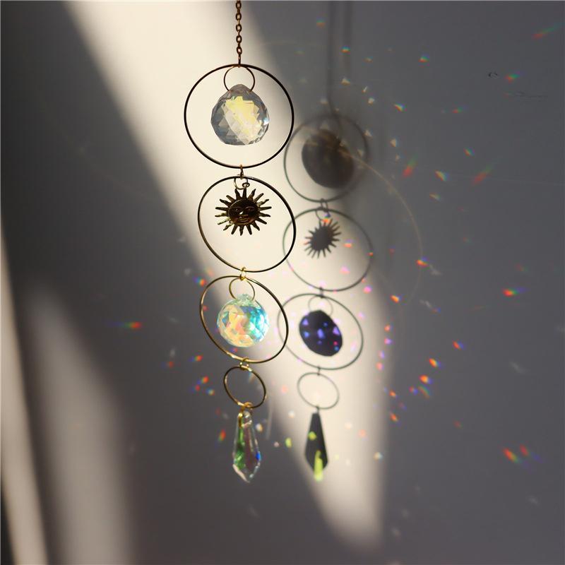 Sparkling crystal suncatcher with geometric design, an ideal rainbow maker gift