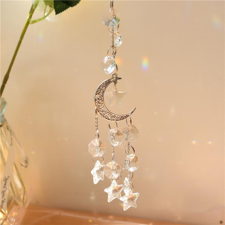Gift-ready crystal prism suncatcher, adding brilliant light and color to any space