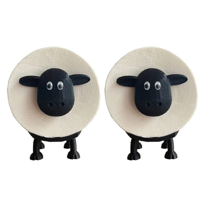 Decorative sheep toilet paper holder, crafted from resin, a unique item for bathroom decor & storage