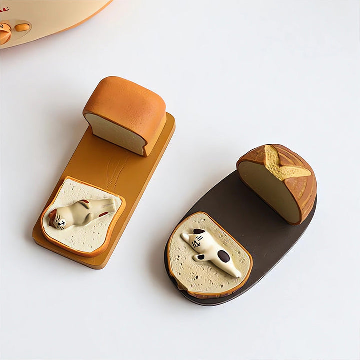 Cute cat phone holder in orange resin, a fun and functional desktop accessory for any cat lover